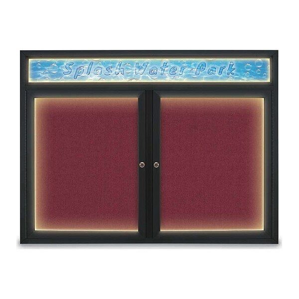 Corkboard, Burgundy/Black, 48" x 36"