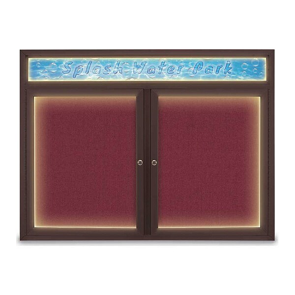 Corkboard, Burgundy/Bronze, 48" x 36"