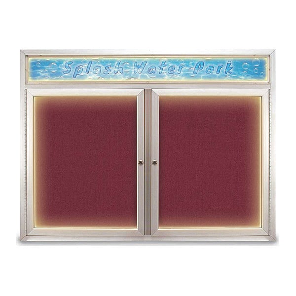 Corkboard, Burgundy/Satin, 48" x 36"