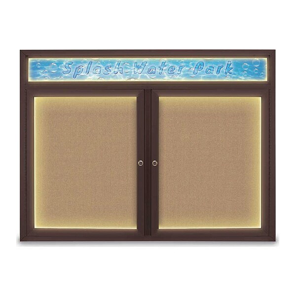 Corkboard, Buff/Bronze, 48" x 36"