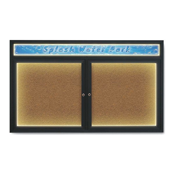 Corkboard, Synthetic Forbo/Black, 60"x 36"