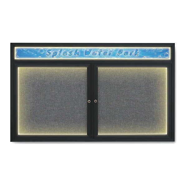 Corkboard, Med Grey/Black, 60" x 36"