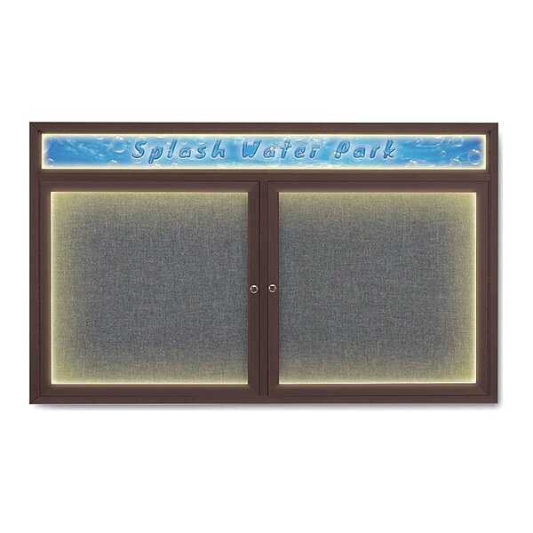 Corkboard, Med Grey/Bronze, 60" x 36"