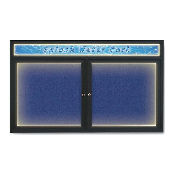 Corkboard, Cobalt/Black, 60" x 36"