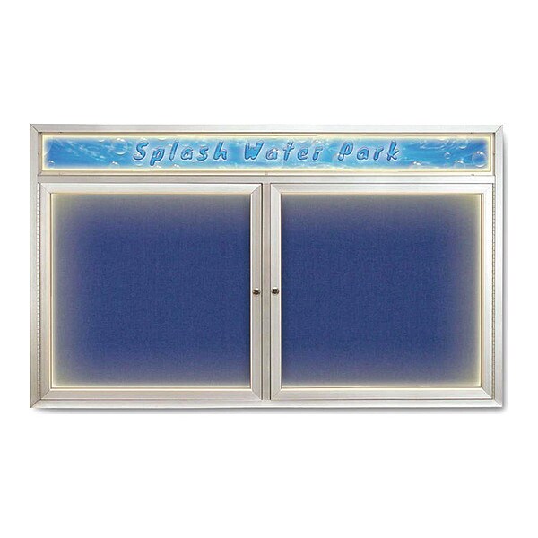 Corkboard, Cobalt/Satin, 60" x 36"
