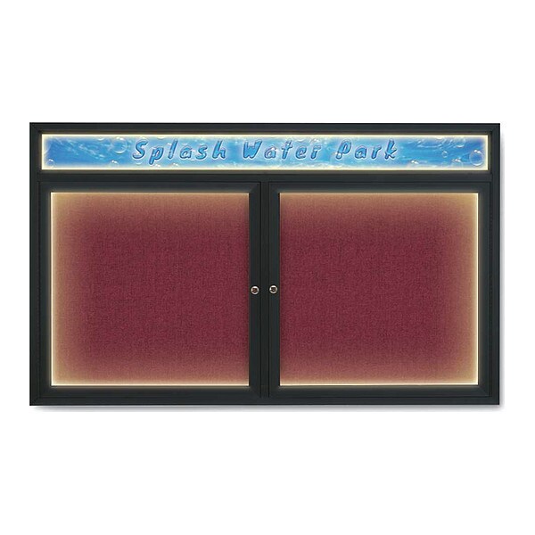 Corkboard, Burgundy/Black, 60" x 36"