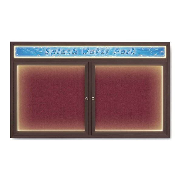 Corkboard, Burgundy/Bronze, 60" x 36"