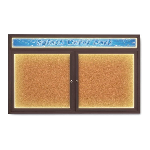 Corkboard, Cork Backing/Bronze, 60" x 36"
