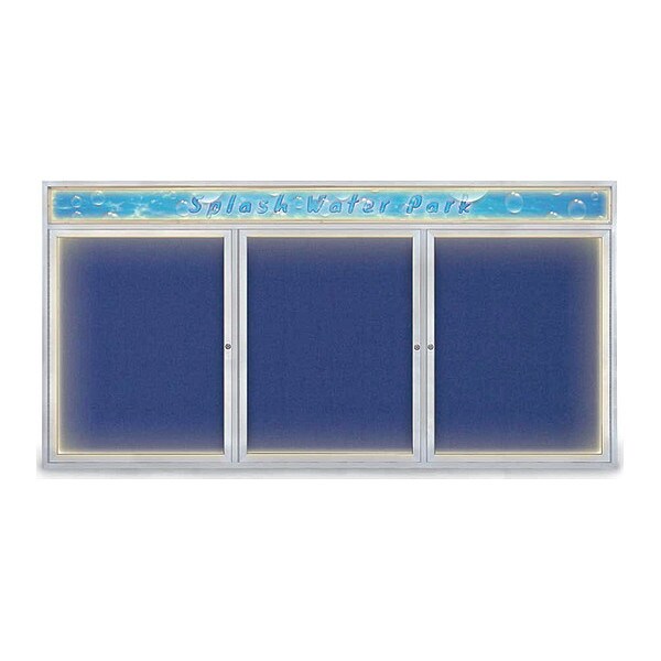 Corkboard, 96"x48", Cobalt Accent/Satin