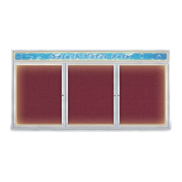 Corkboard, 96"x48", Deep Burgundy/Satin