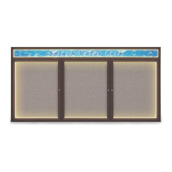 Corkboard, 96"x48", Pearl/Bronze