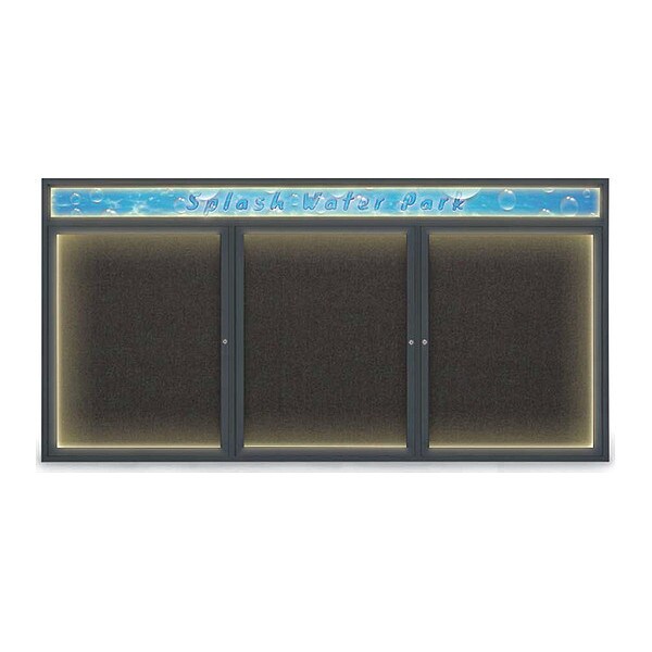 Corkboard, 96"x48", Black/Black