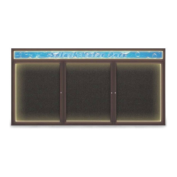 Corkboard, 96"x48", Black/Bronze