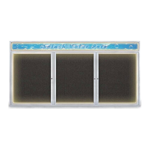 Corkboard, 96"x48", Black/Satin