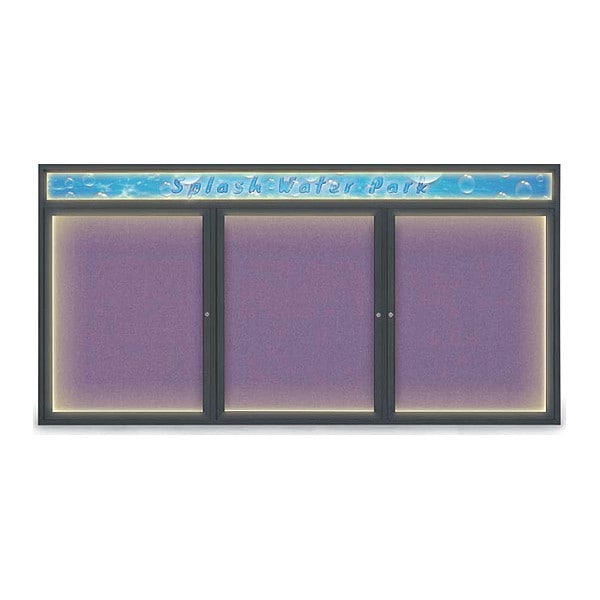 Corkboard, 96"x48", Amethyst/Black