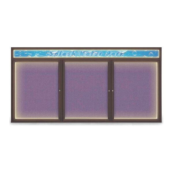 Corkboard, 96"x48", Amethyst/Bronze