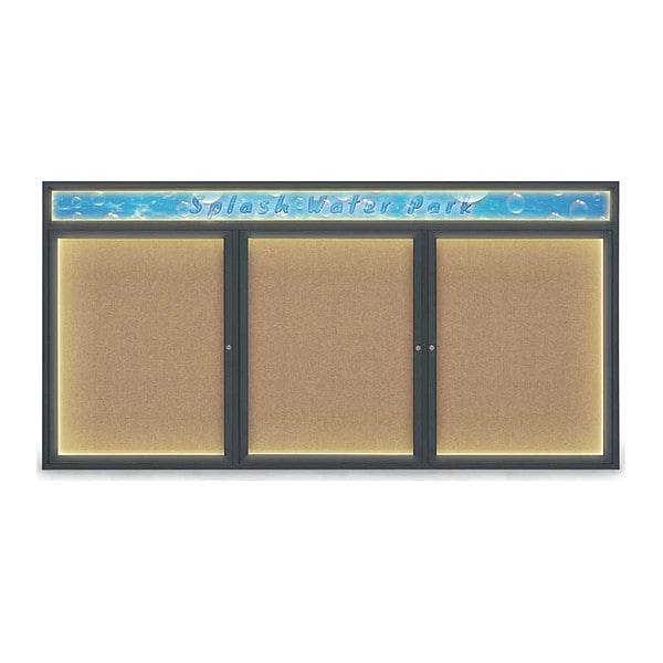 Corkboard, 96"x48", Buff/Black