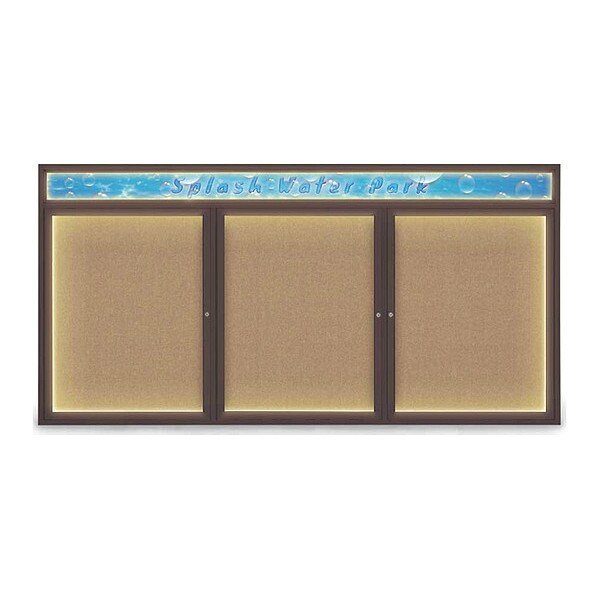 Corkboard, 96"x48", Buff/Bronze