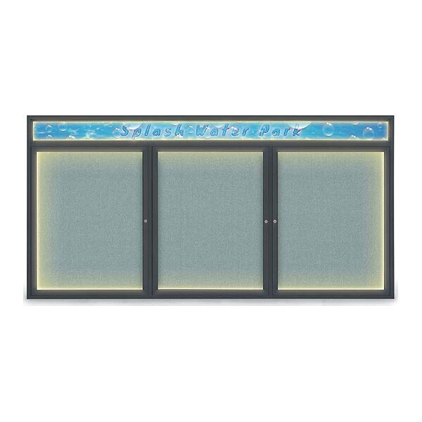 Corkboard, 96"x48", Cloud/Black