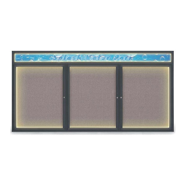 Corkboard, 96"x48", Surf/Black