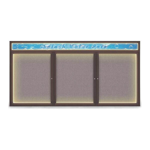 Corkboard, 96"x48", Surf/Bronze