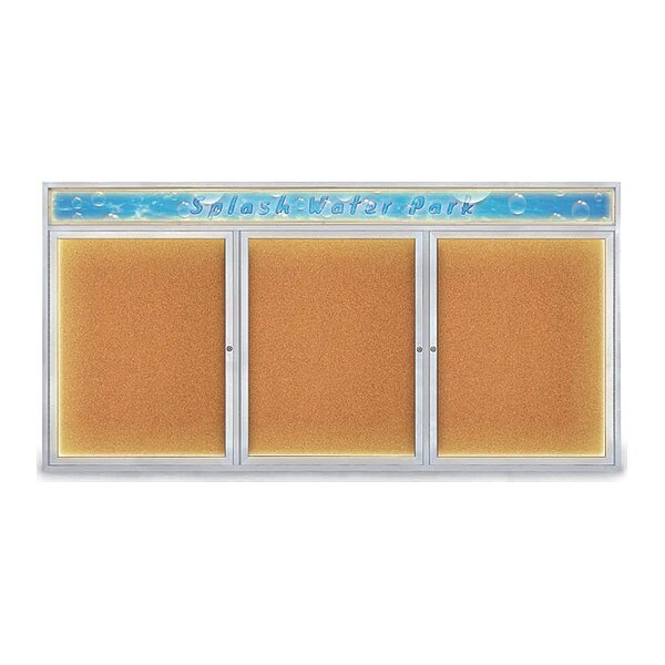Corkboard, 96"x48", Cork/Satin