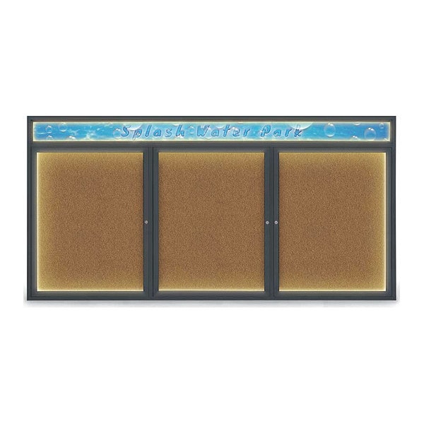 Corkboard, 96"x48", Synthetic Cork/Black