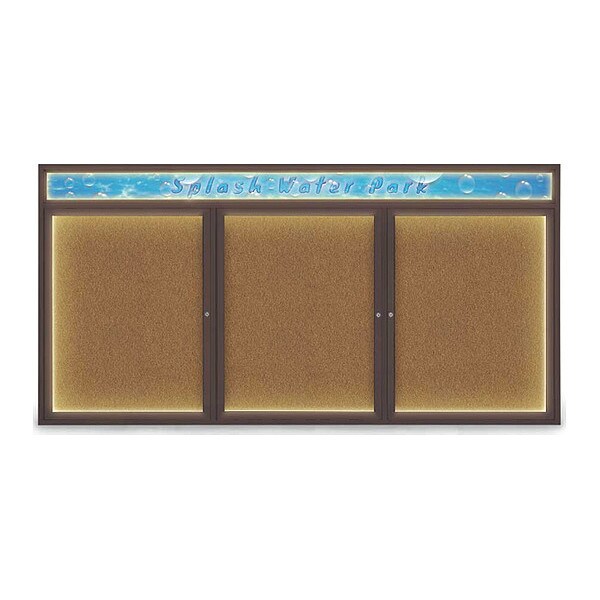 Corkboard, 96"x48", Synthetic Cork/Bronze