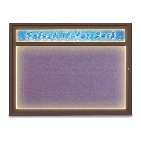 Corkboard, 48"x36", Amethyst/Bronze