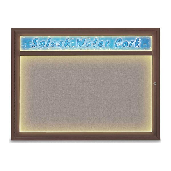 Corkboard, 48"x36", Pearl/Bronze