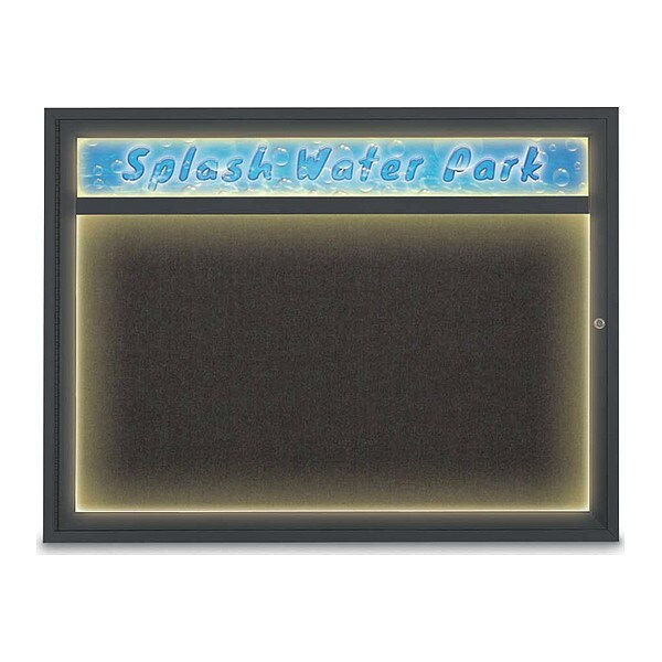 Corkboard, 48"x36", Black/Black
