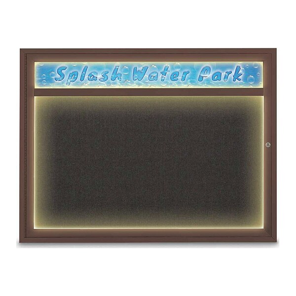 Corkboard, 48"x36", Black/Bronze