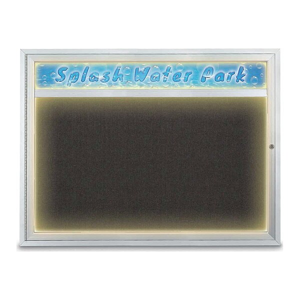 Corkboard, 48"x36", Black/Satin