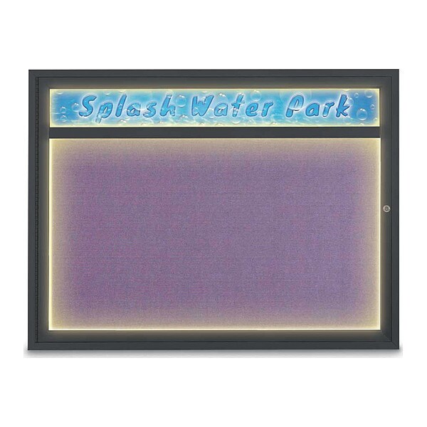 Corkboard, 48"x36", Amethyst/Black