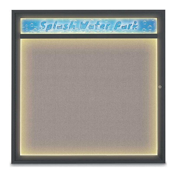 Corkboard, 48"x48", Pearl/Black
