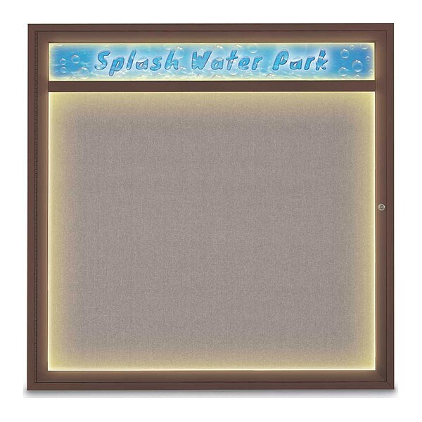 Corkboard, 48"x48", Pearl/Bronze