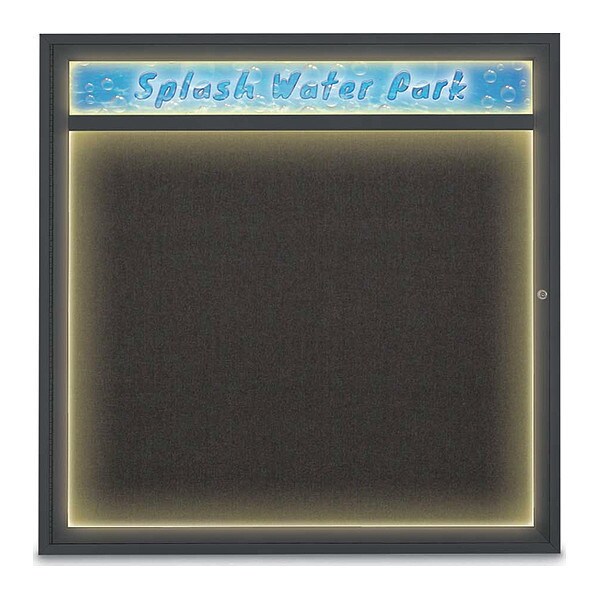 Corkboard, 48"x48", Black/Black