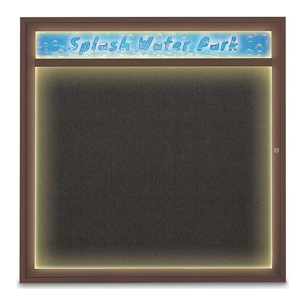 Corkboard, 48"x48", Black/Bronze