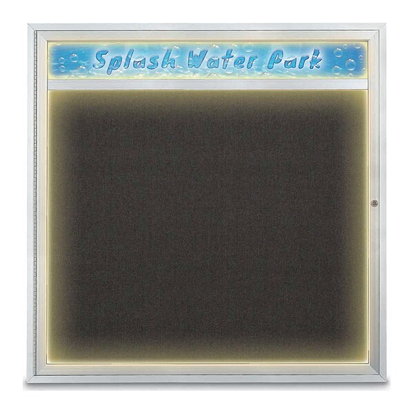 Corkboard, 48"x48", Black/Satin