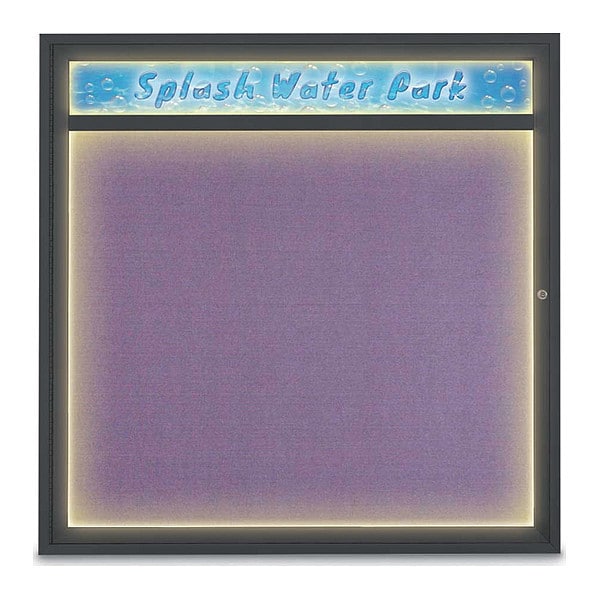 Corkboard, 48"x48", Amethyst/Black