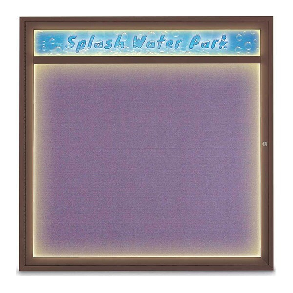 Corkboard, 48"x48", Amethyst/Bronze
