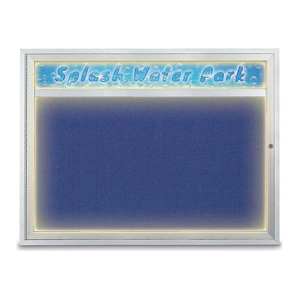 Corkboard, 48"x36", Cobalt Accent/Satin