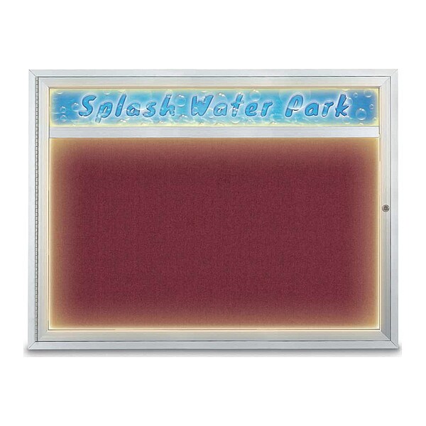 Corkboard, 48"x36", Deep Burgundy/Satin
