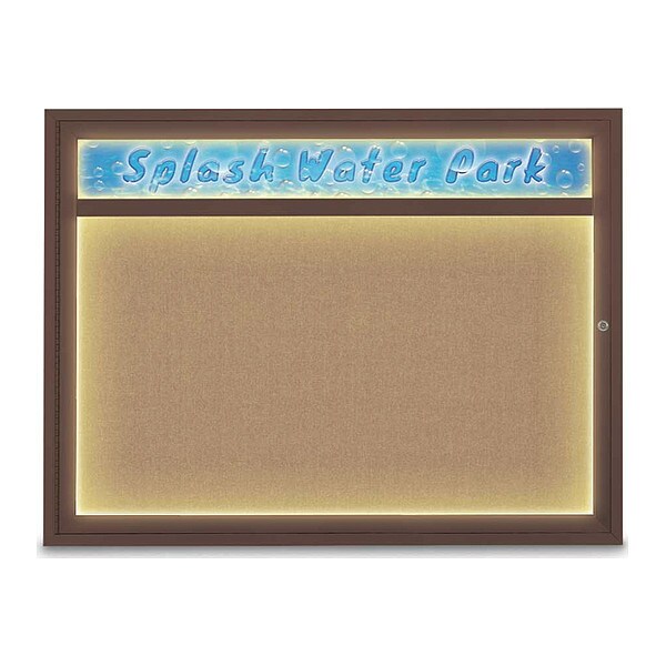 Corkboard, 48"x36", Buff/Bronze
