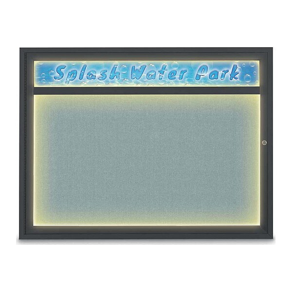 Corkboard, 48"x36", Cloud/Black