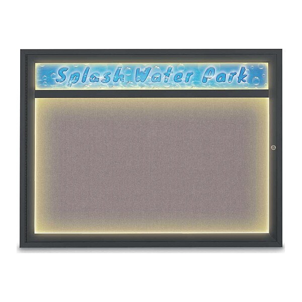 Corkboard, 48"x36", Surf/Black
