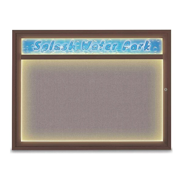 Corkboard, 48"x36", Surf/Bronze
