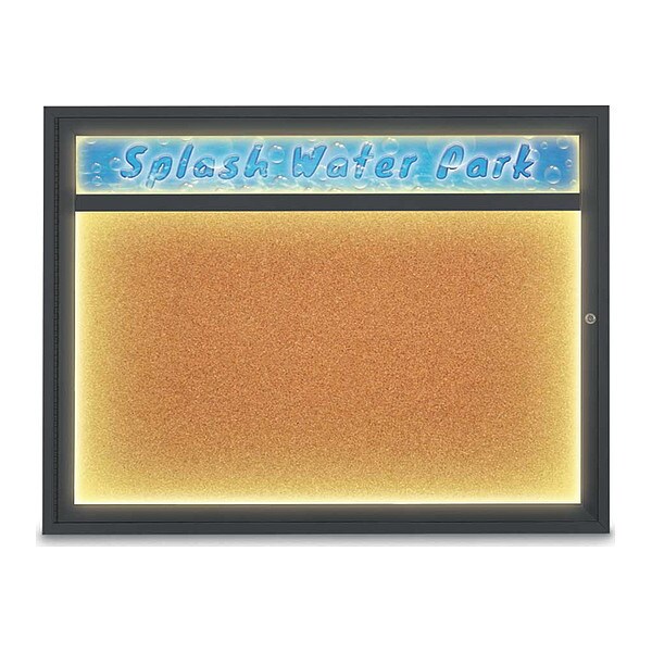 Corkboard, 48"x36", Cork/Black