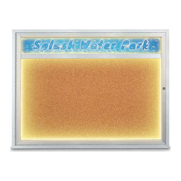 Corkboard, 48"x36", Cork/Satin