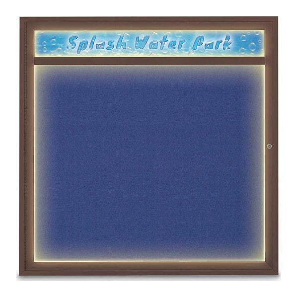 Corkboard, 48"x48", Cobalt Accent/Bronze